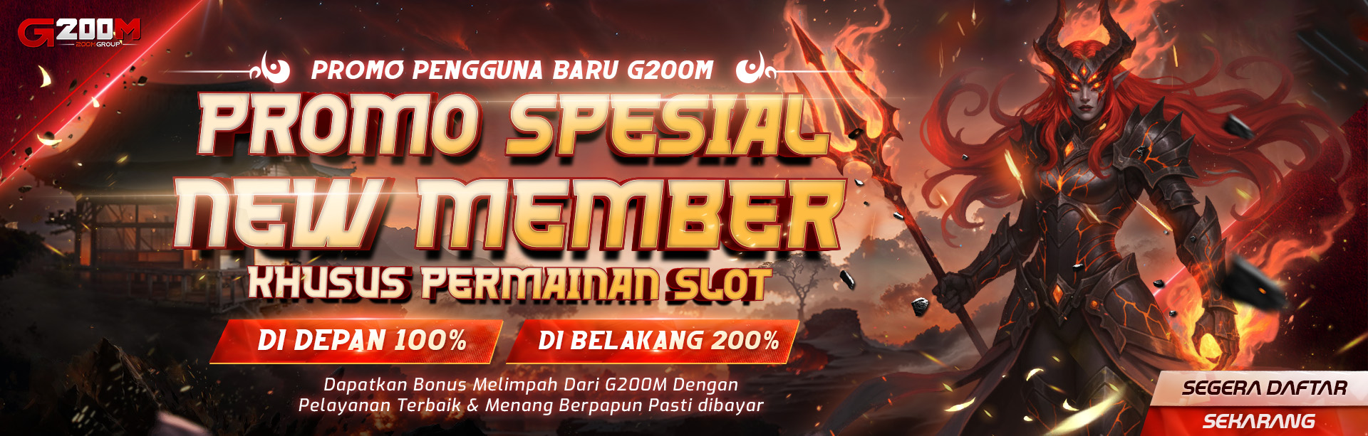 PROMO BONUS NEW MEMBER 100% & 200% SLOT