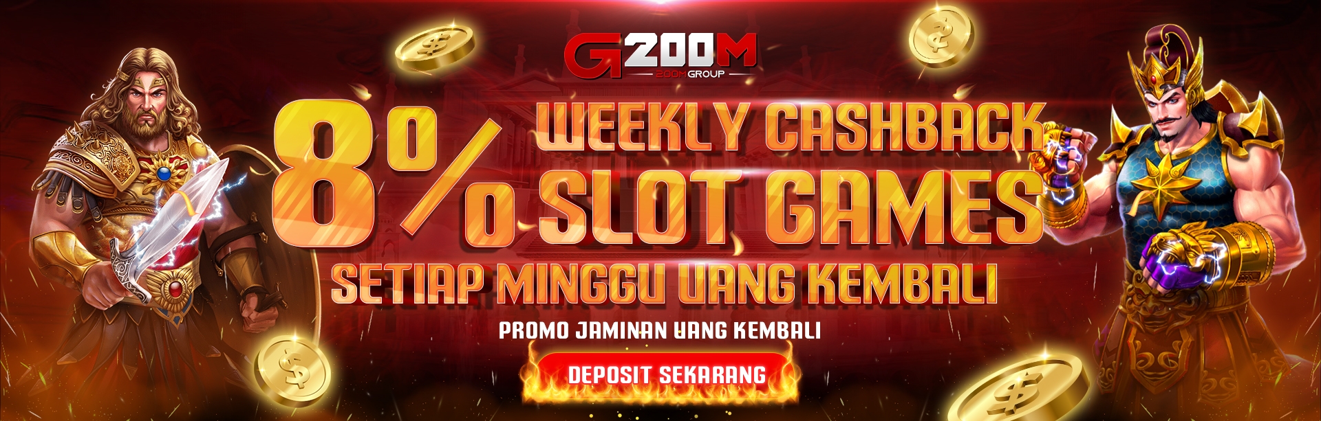 BONUS CASHBACK SLOT 8%